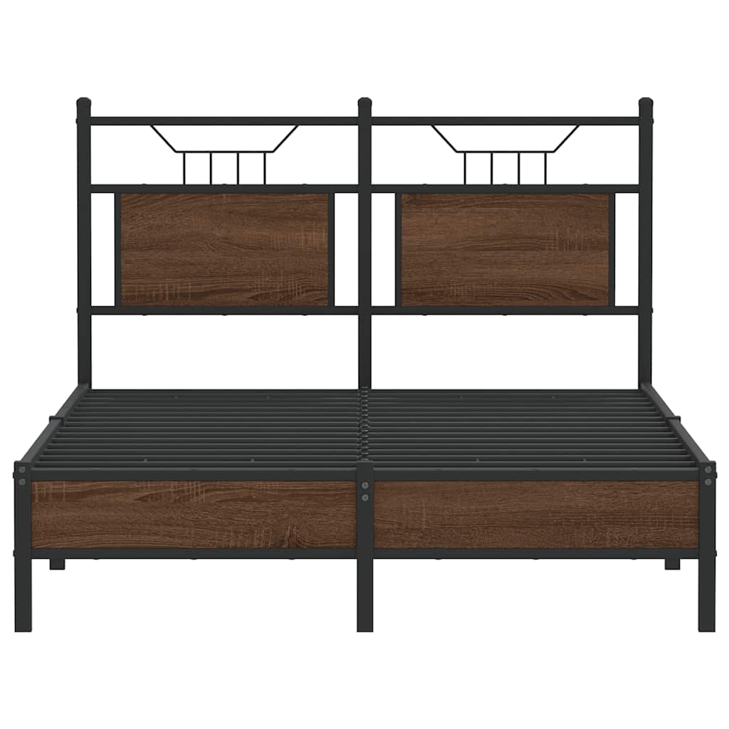 Sengeramme uten madrass brun eik 120x200 cm konstruert tre