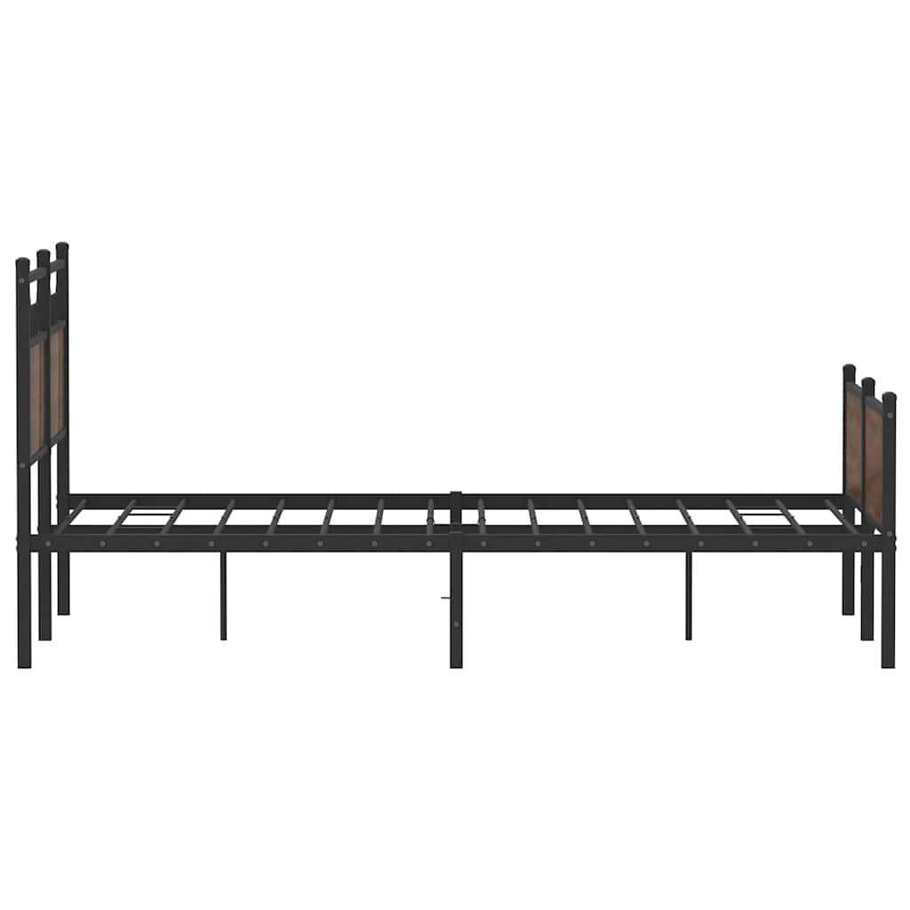 Sengeramme uten madrass brun eik 120x200 cm konstruert tre