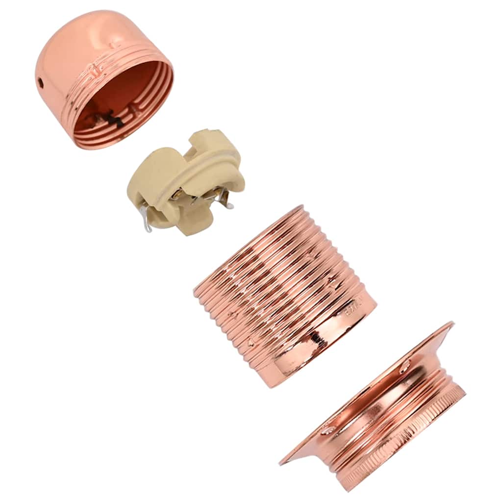 Lampeholdere 2 stk rosa gull E27