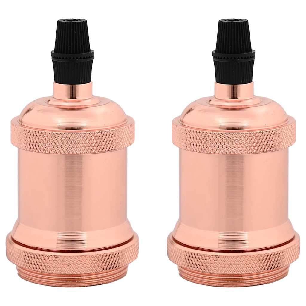 Lampeholdere 2 stk rosa gull E27