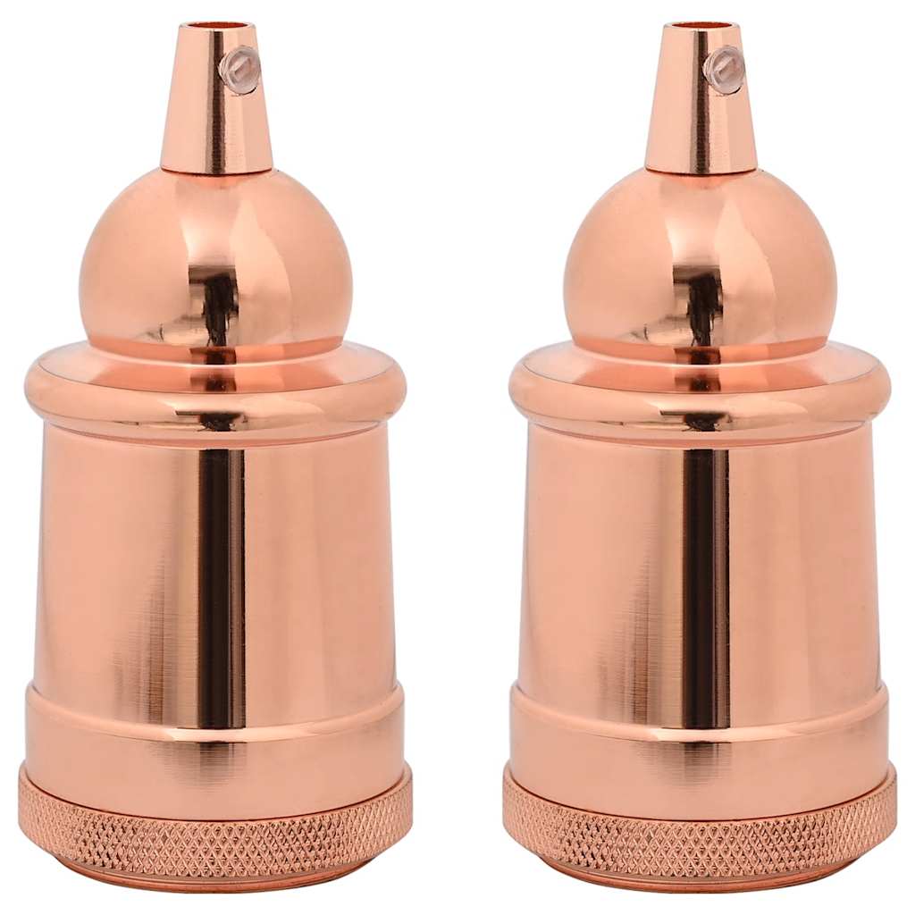Lampeholdere 2 stk rosa gull E27