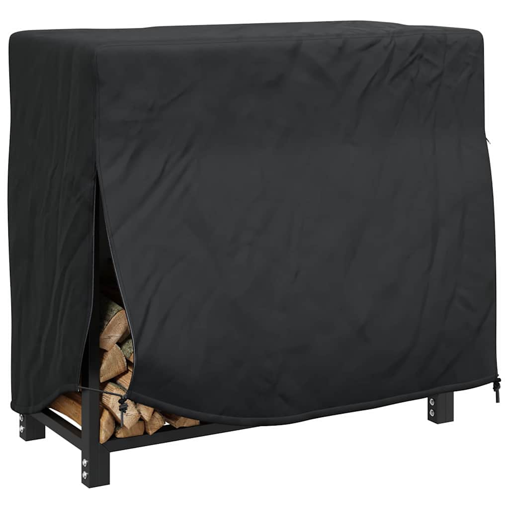 Vedstativtrekk Svart 61 x 122 x 106 cm 600D Oxford Stoff
