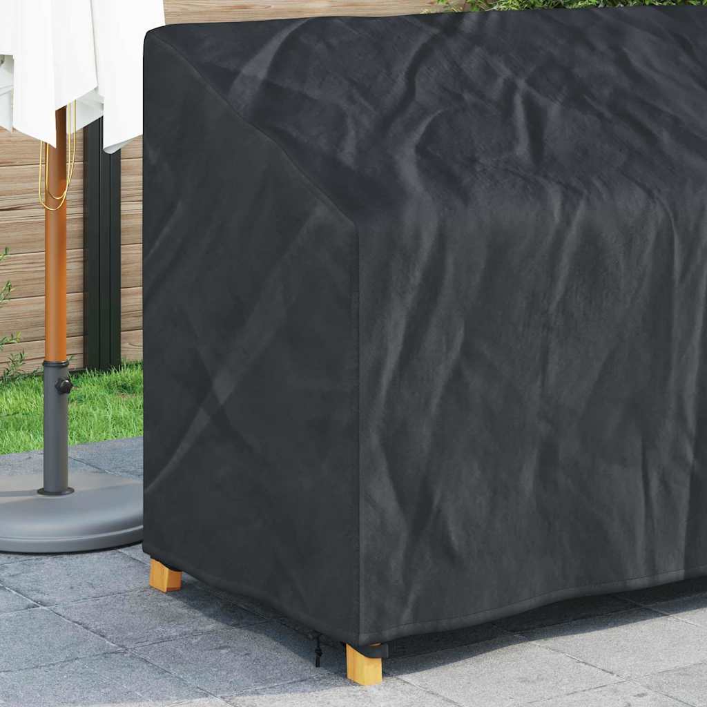 Hagebenkdeksel Svart 165 x 70 x 65 / 94 cm 210D Oxford stoff