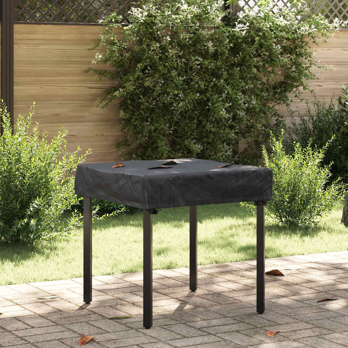 Bordduk Ensfarget Svart 62 x 62 x 15 cm 600D Oxford Stoff