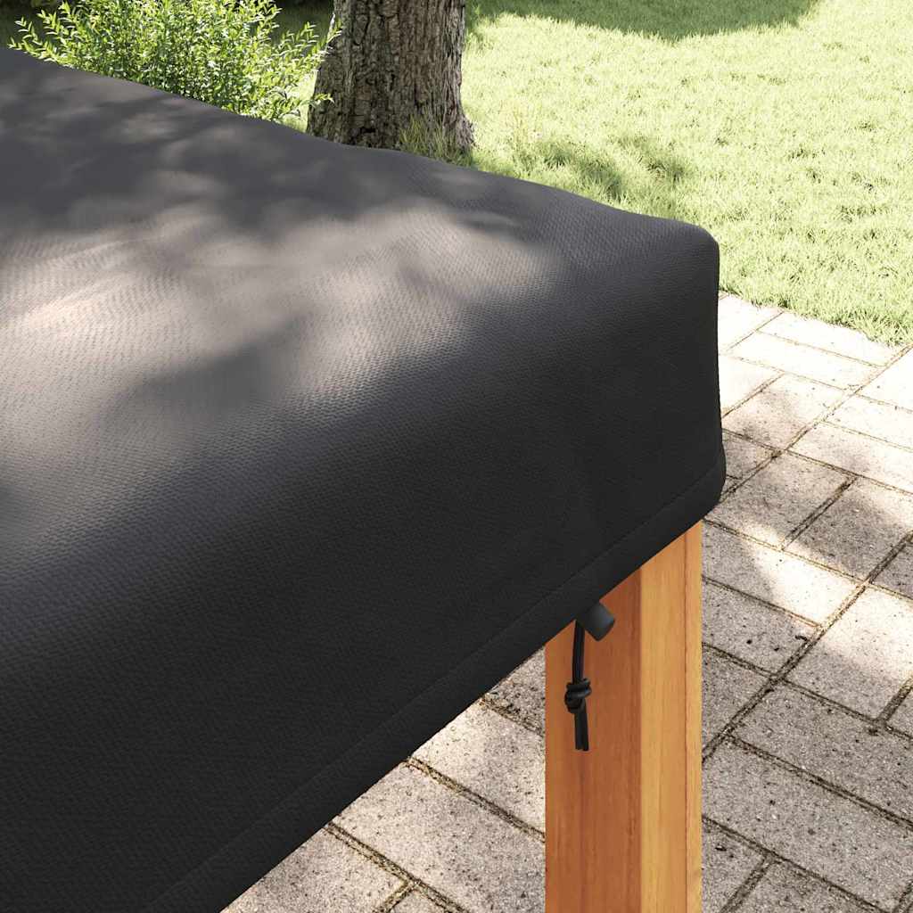 Bordduk Ensfarget Svart 92 x 92 x 15 cm stoff