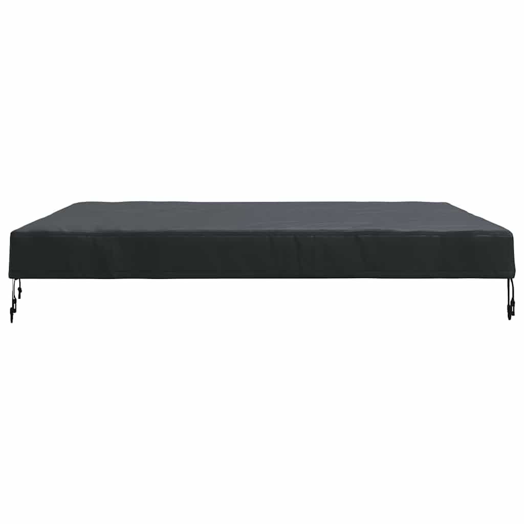 Bordduk Ensfarget Svart 122 x 122 x 15 cm stoff