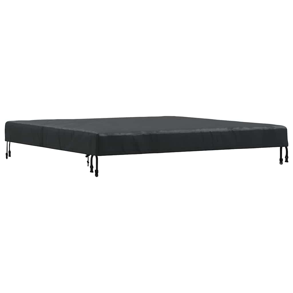 Bordduk Ensfarget Svart 142 x 142 x 15 cm stoff