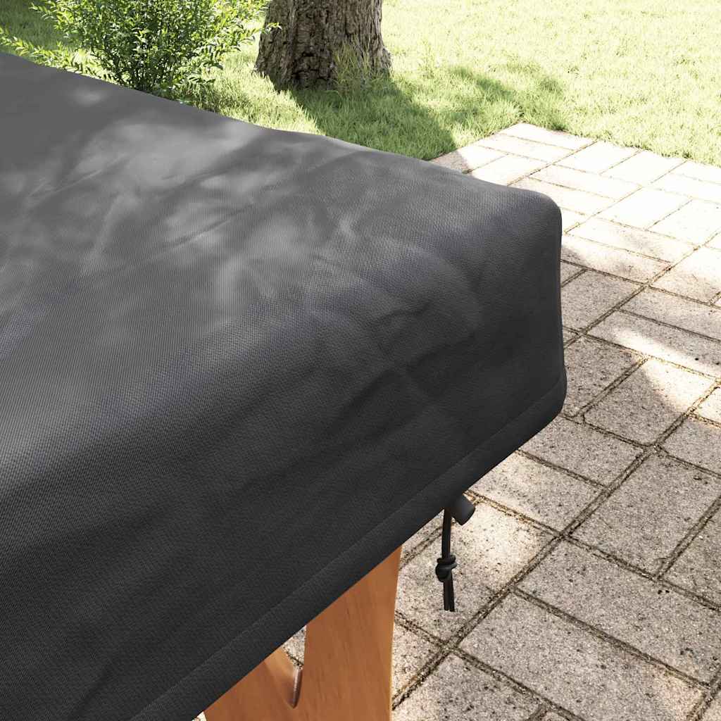 Bordduk Ensfarget Svart 162 x 92 x 15 cm stoff