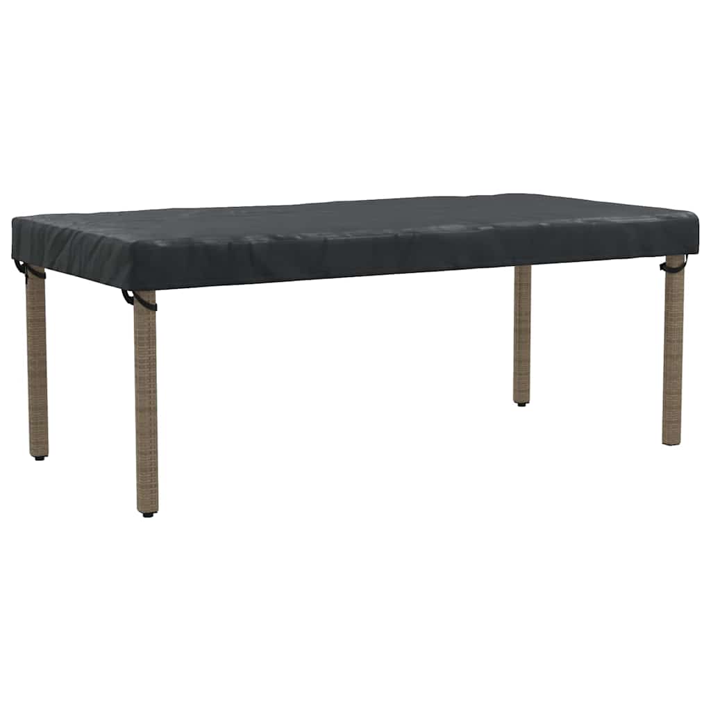 Bordduk Ensfarget Svart 202 x 102 x 15 cm stoff