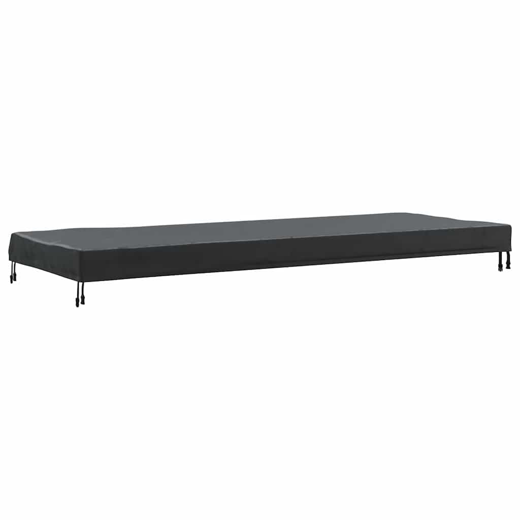 Bordduk Ensfarget Svart 242 x 102 x 15 cm stoff