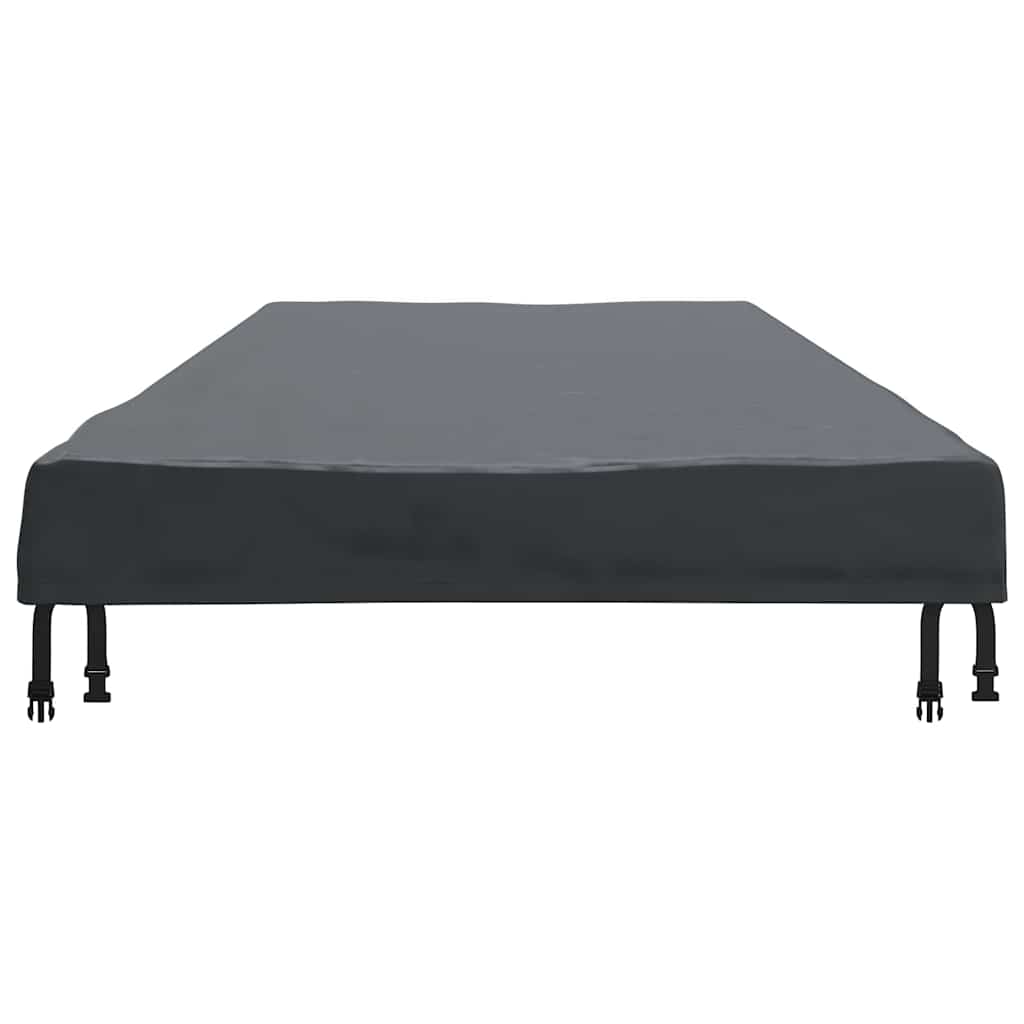 Bordduk Ensfarget Svart 242 x 102 x 15 cm stoff