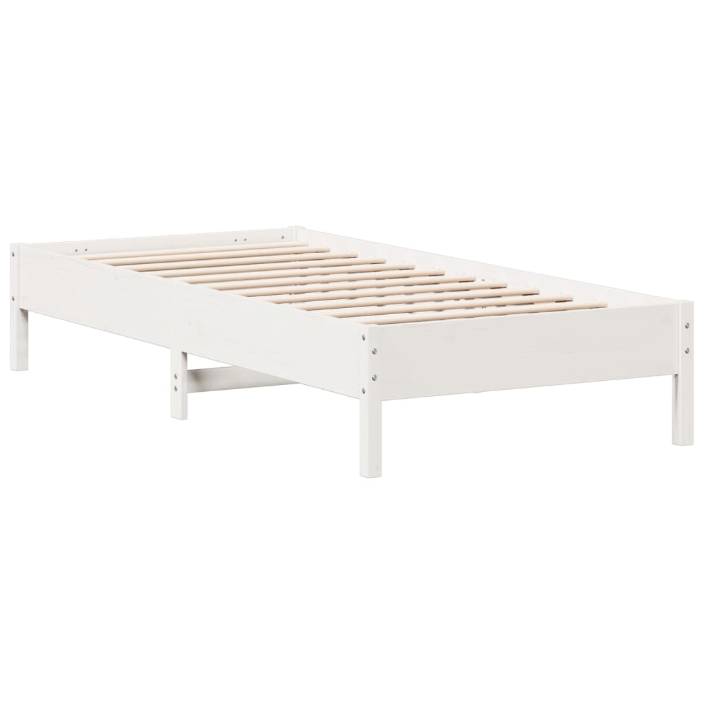Sengeramme uten madrass hvit 100x200 cm heltre furu