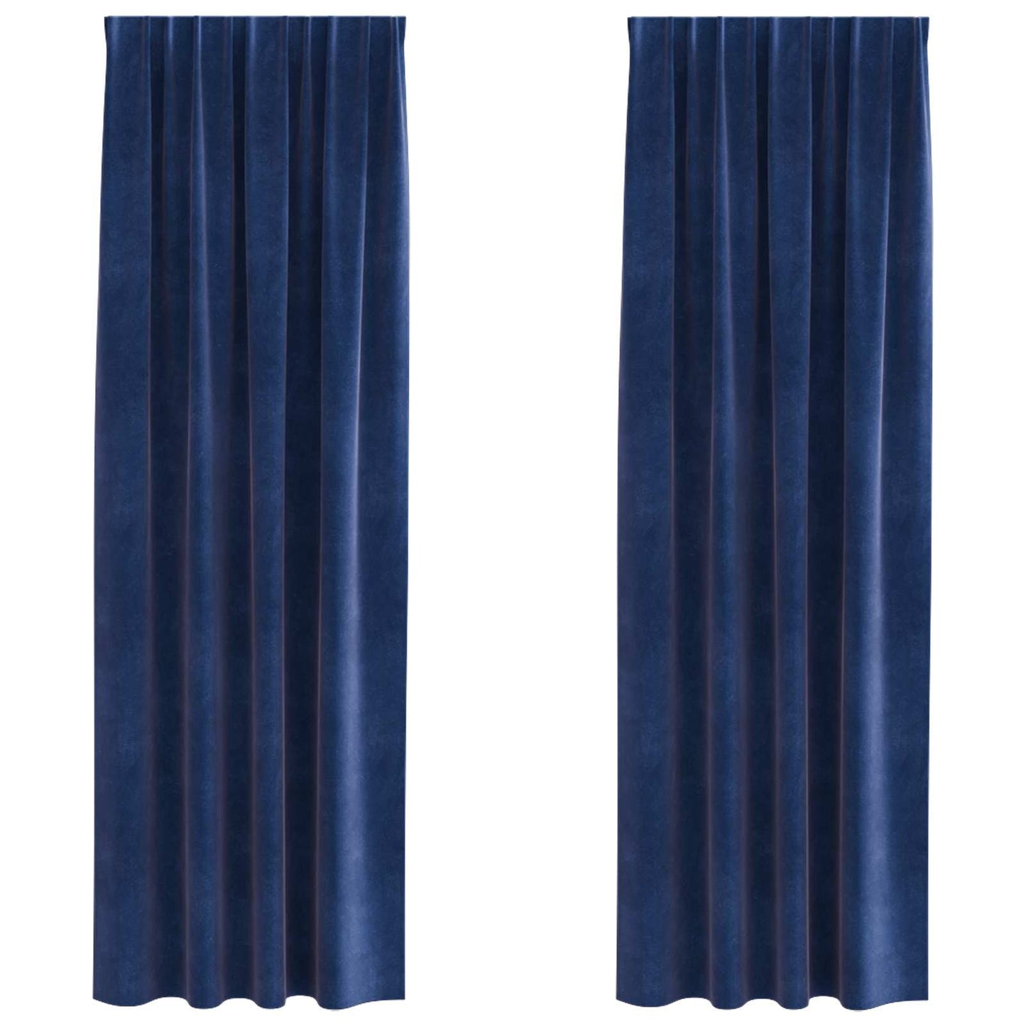 Blendingsgardiner 2 pcs Mørkeblå 140 x 260 cm Fløyel