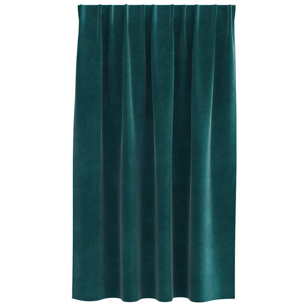 Blendingsgardiner 2 pcs Mørkegrønn 140 x 140 cm Fløyel vidaXL