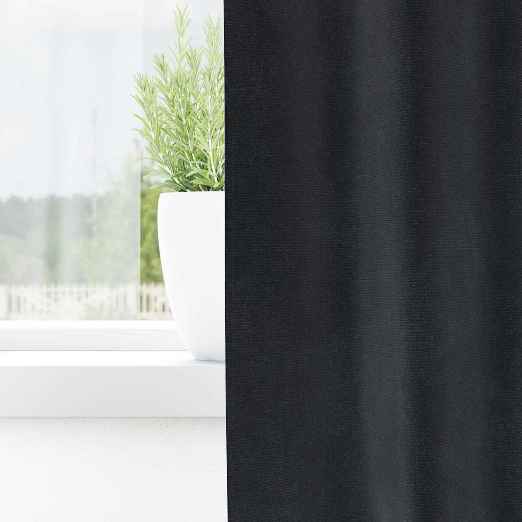 Blendingsgardiner 2 pcs Mørkegrå 140 x 140 cm Fløyel