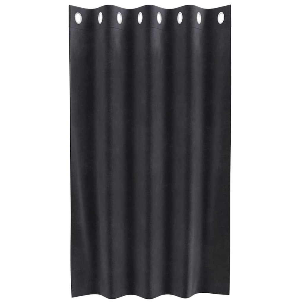 Blendingsgardiner 2 pcs Mørkegrå 140 x 140 cm Fløyel