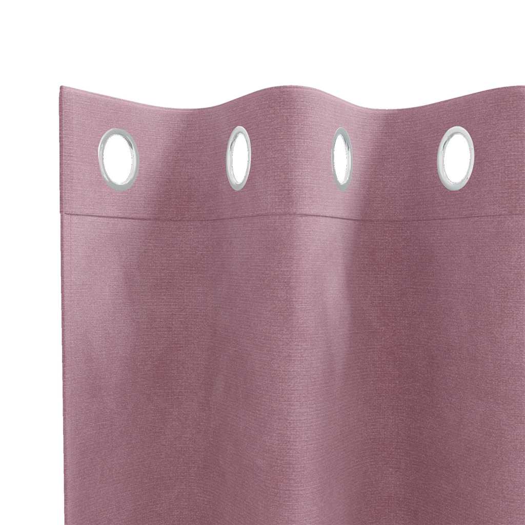 Blendingsgardiner 2 pcs Mørk rosa 140 x 225 cm Fløyel vidaXL