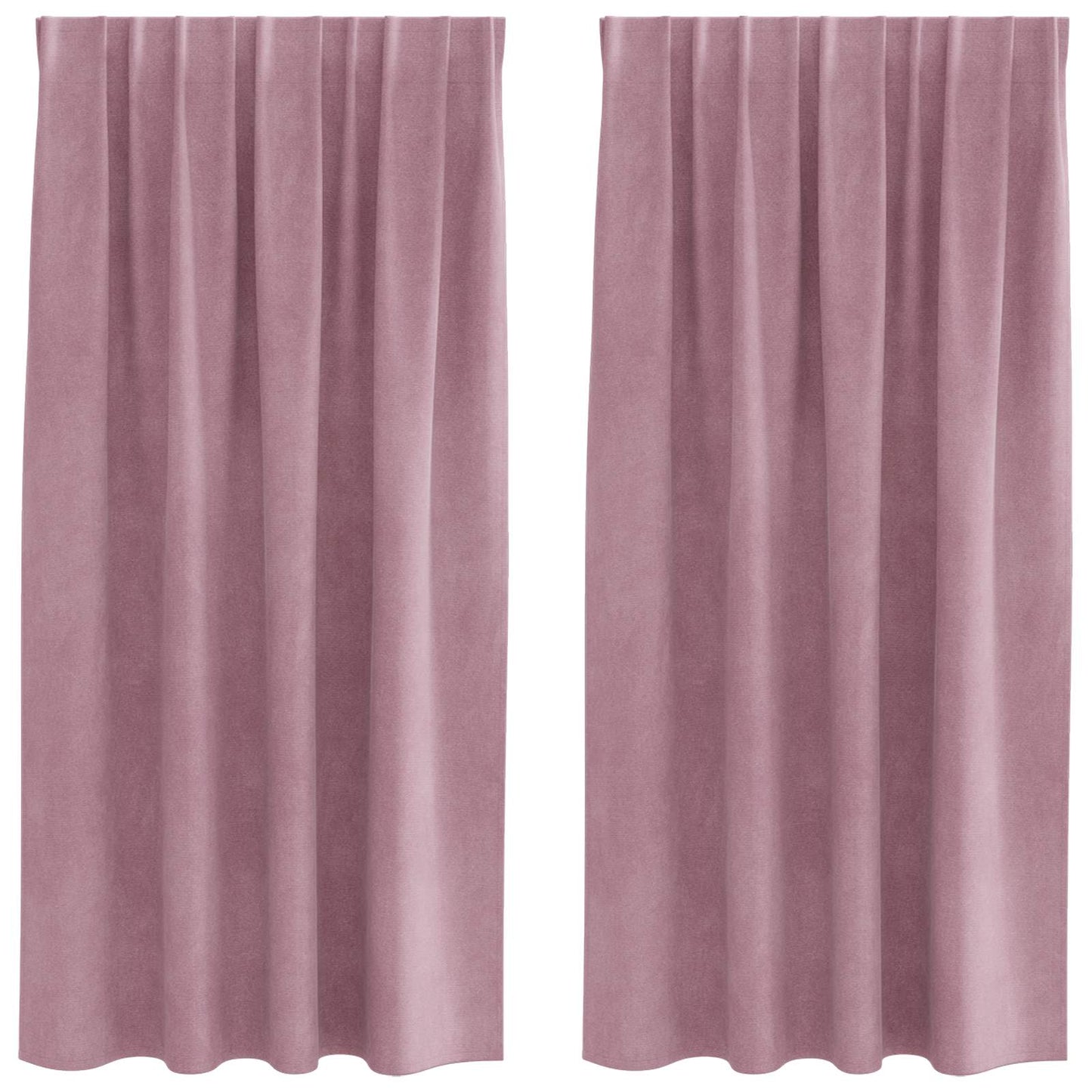 Blendingsgardiner 2 pcs Mørk rosa 140 x 175 cm Fløyel