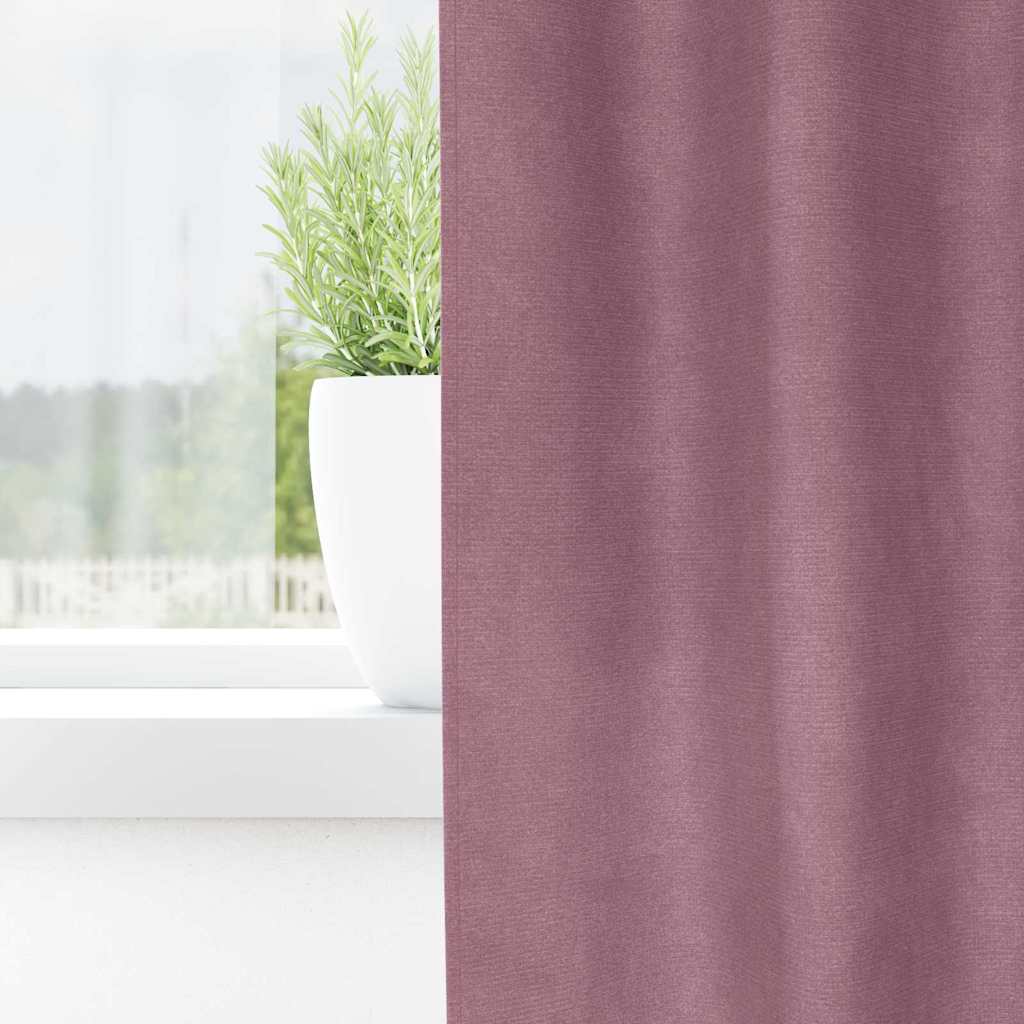 Blendingsgardiner 2 pcs Mørk rosa 140 x 225 cm Fløyel
