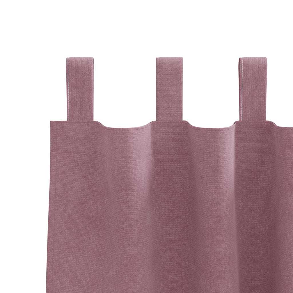 Blendingsgardiner 2 pcs Mørk rosa 140 x 260 cm Fløyel vidaXL