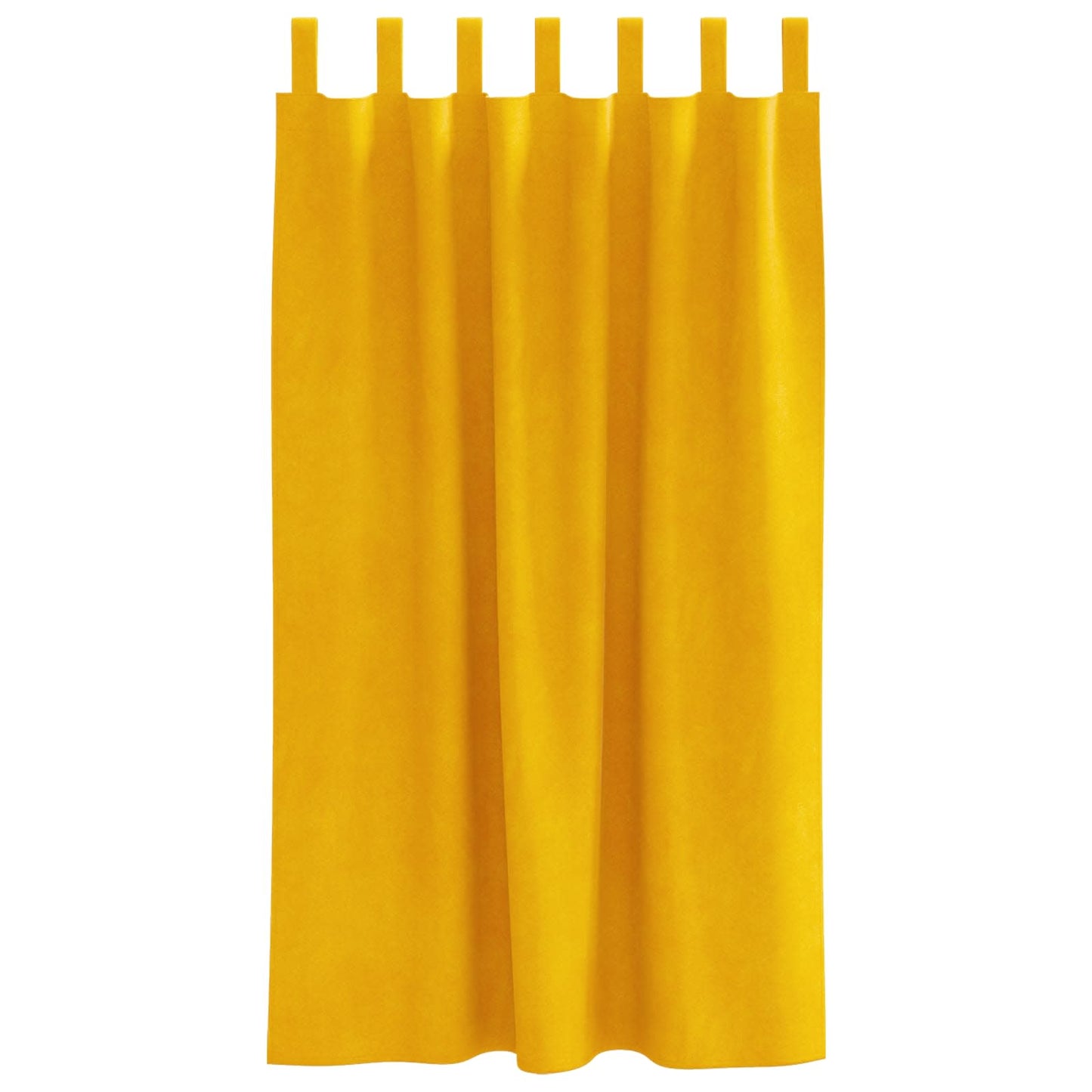 Blendingsgardiner 2 pcs Sennepsgul 140 x 175 cm Fløyel vidaXL