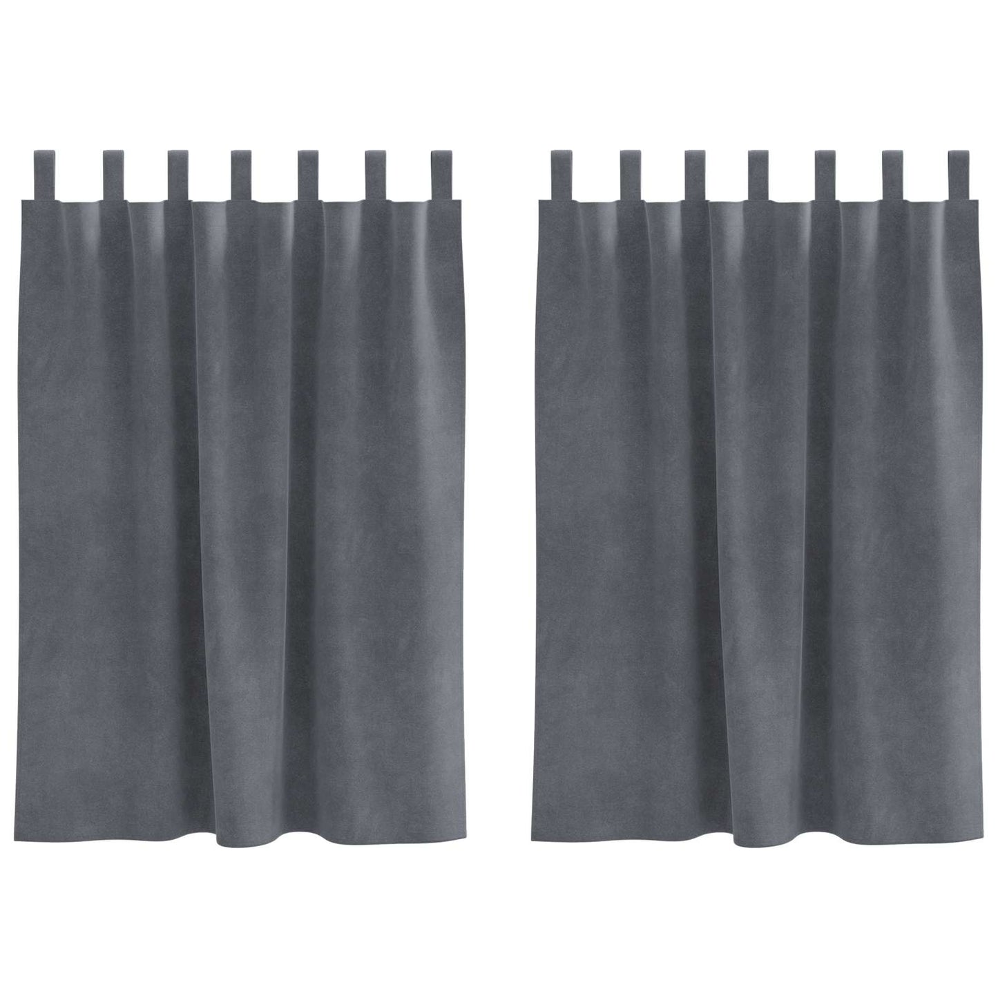 Blendingsgardiner 2 pcs Lysegrå 140 x 140 cm Fløyel