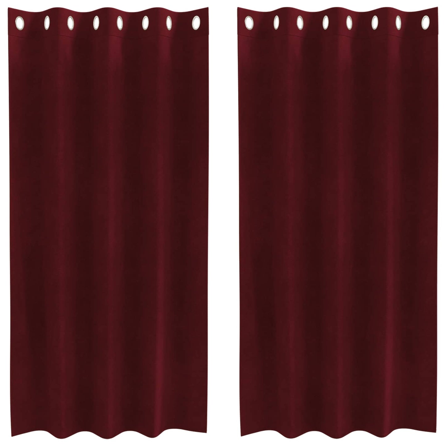 Blendingsgardiner 2 pcs Vinrød 140 x 175 cm Fløyel vidaXL