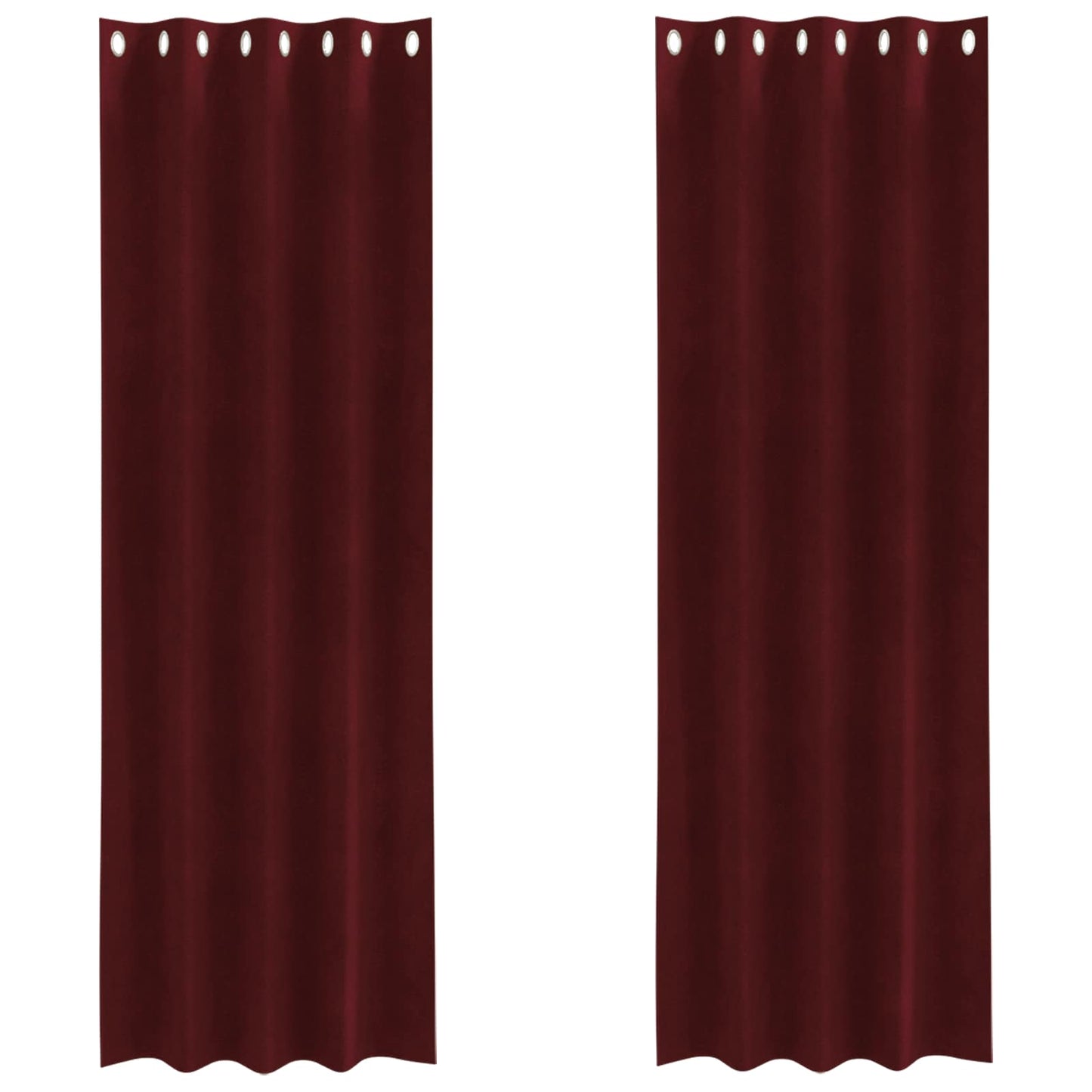 Blendingsgardiner 2 pcs Vinrød 140 x 225 cm Fløyel vidaXL