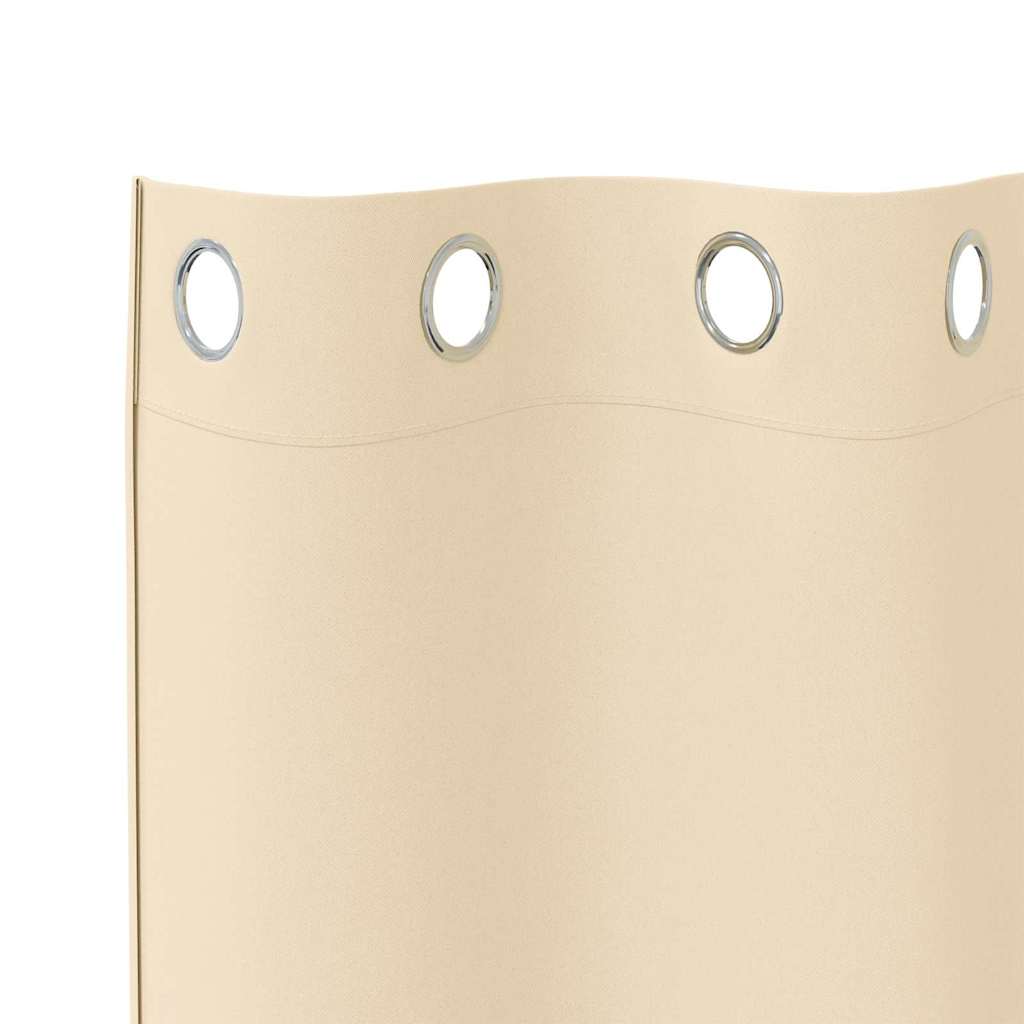 Mørkleggende Gardiner med Ringer 2 pcs Krem 140 x 140 cm vidaXL