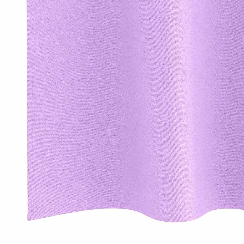 Mørkleggende Gardiner med Ringer 2 pcs Lilla 225 x 140 cm