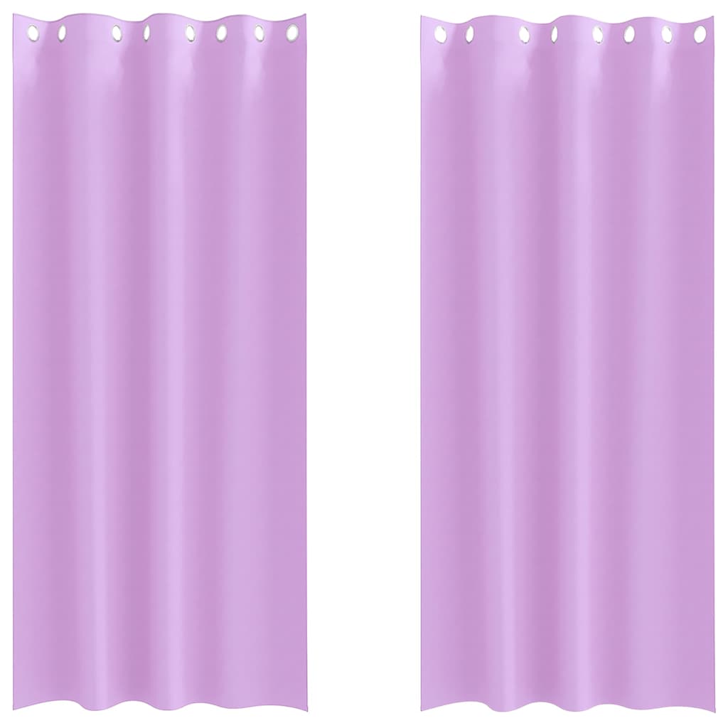 Mørkleggende Gardiner med Ringer 2 pcs Lilla 225 x 140 cm
