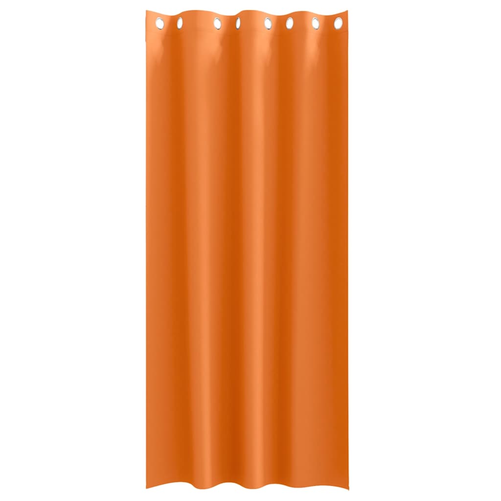 Mørkleggende Gardiner med Ringer 2 pcs Lys Oransje 245 x 140 cm