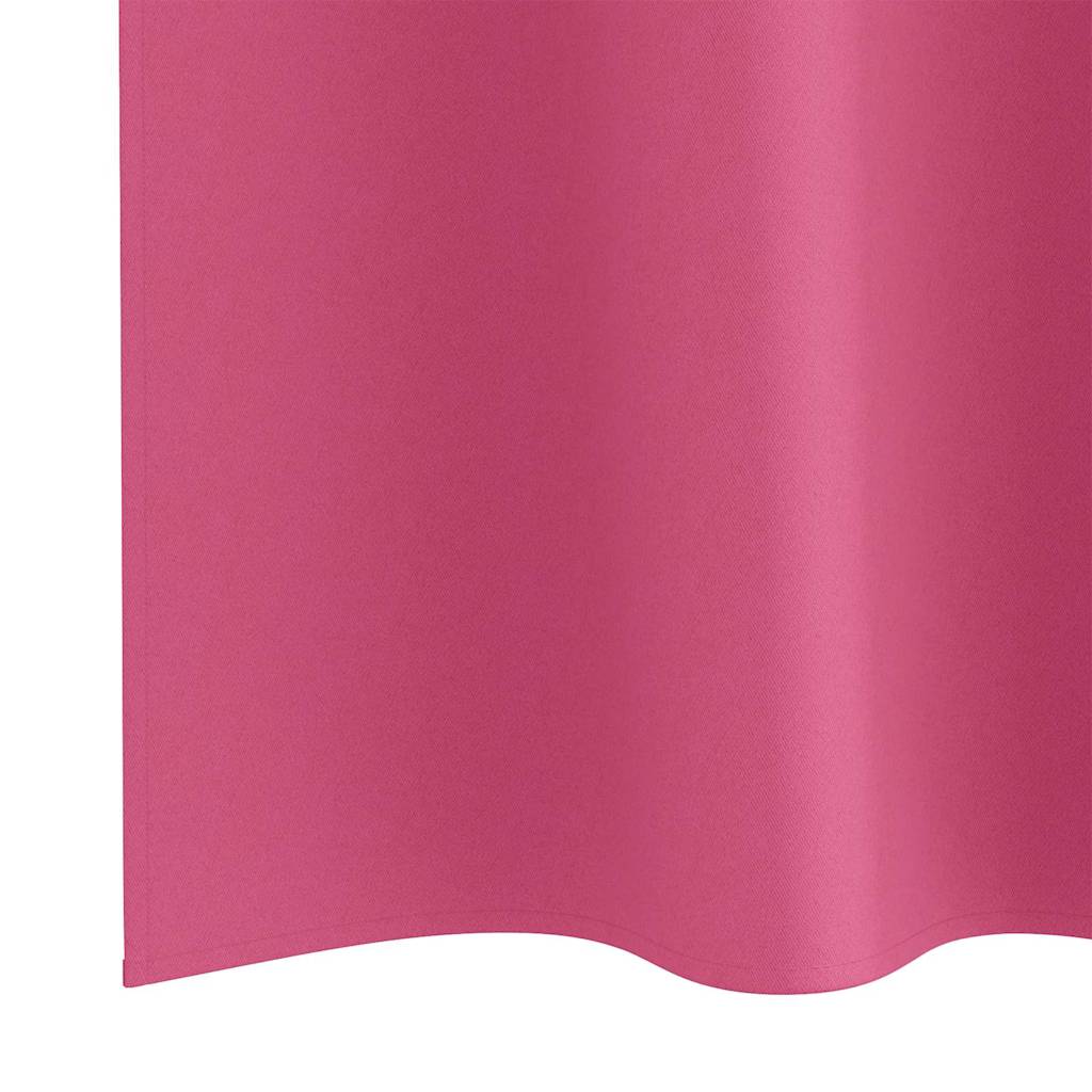 Mørkleggende Gardiner med Ringer 2 pcs Lys Rosa 260 x 140 cm
