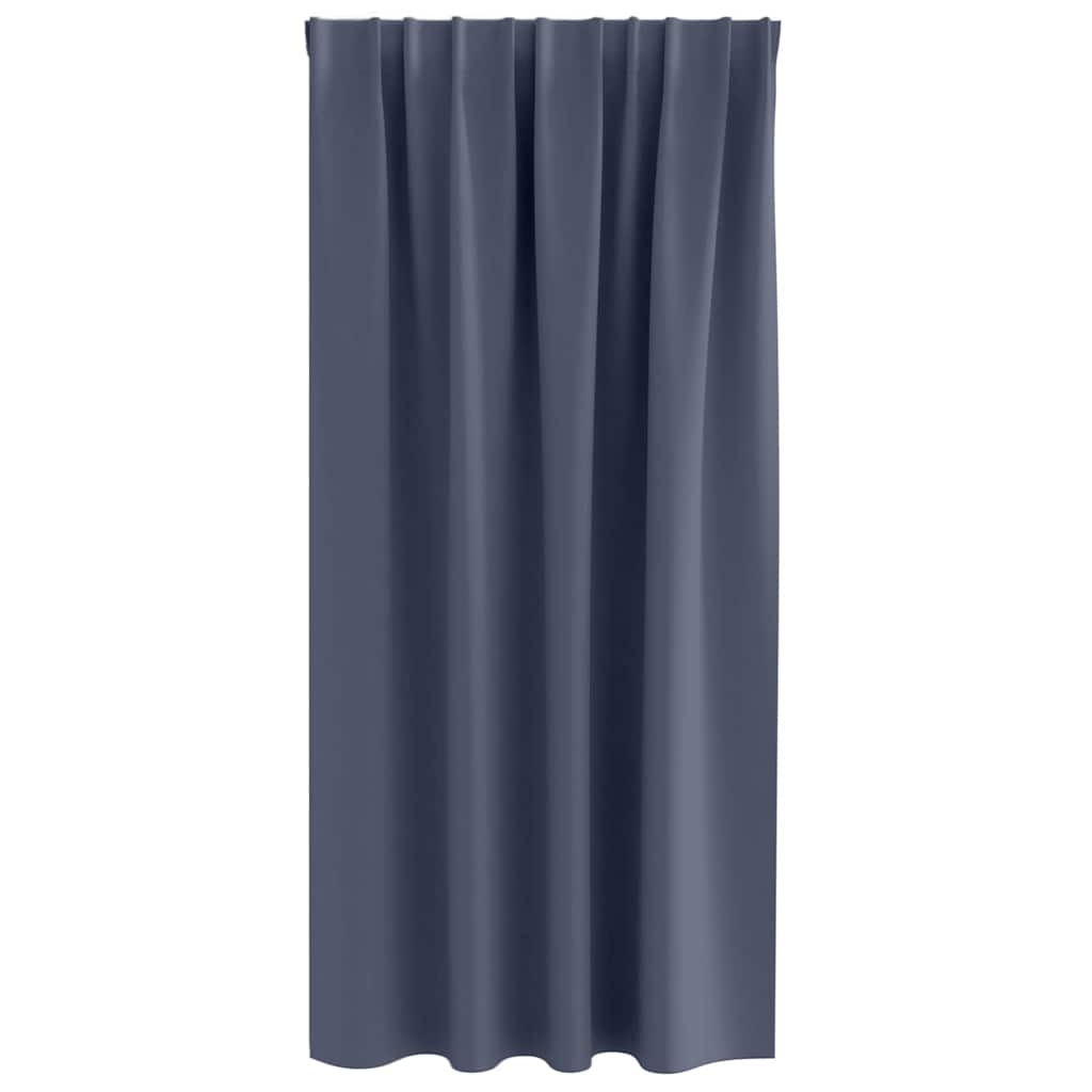 Mørkleggende Gardiner med Ringer 2 pcs Antrasitt 175 x 140 cm