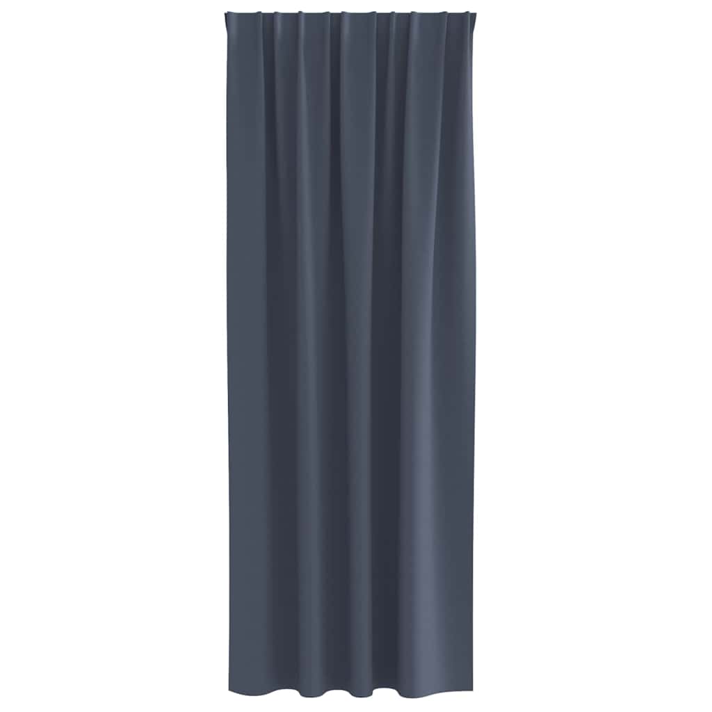 Mørkleggende Gardiner med Ringer 2 pcs Antrasitt 225 x 140 cm