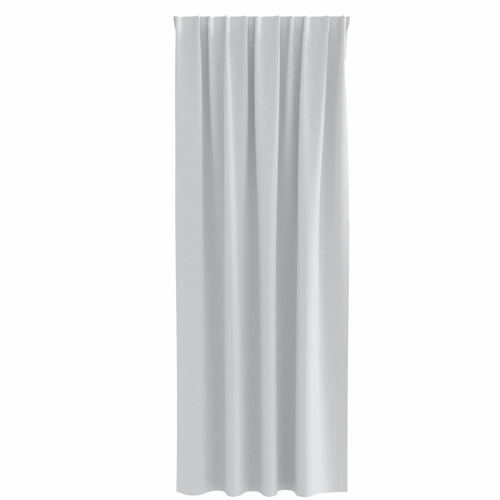 Mørkleggende Gardiner med Ringer 2 pcs Lys Grå 245 x 140 cm