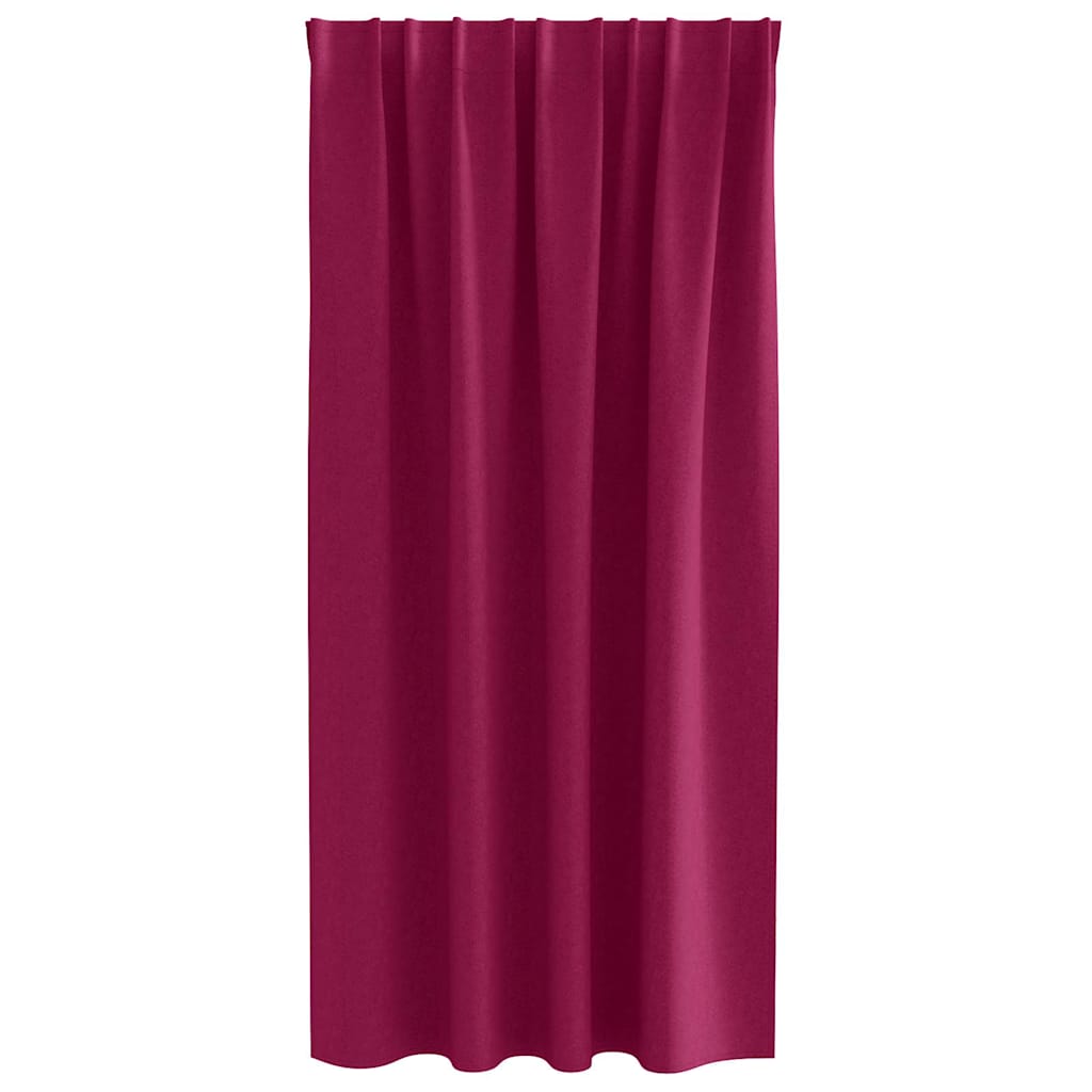Mørkleggende Gardiner med Ringer 2 pcs Vinrød 175 x 140 cm