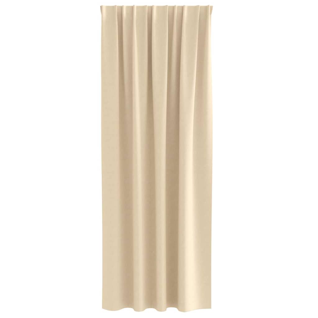 Mørkleggende Gardiner med Ringer 2 pcs Krem 225 x 140 cm vidaXL
