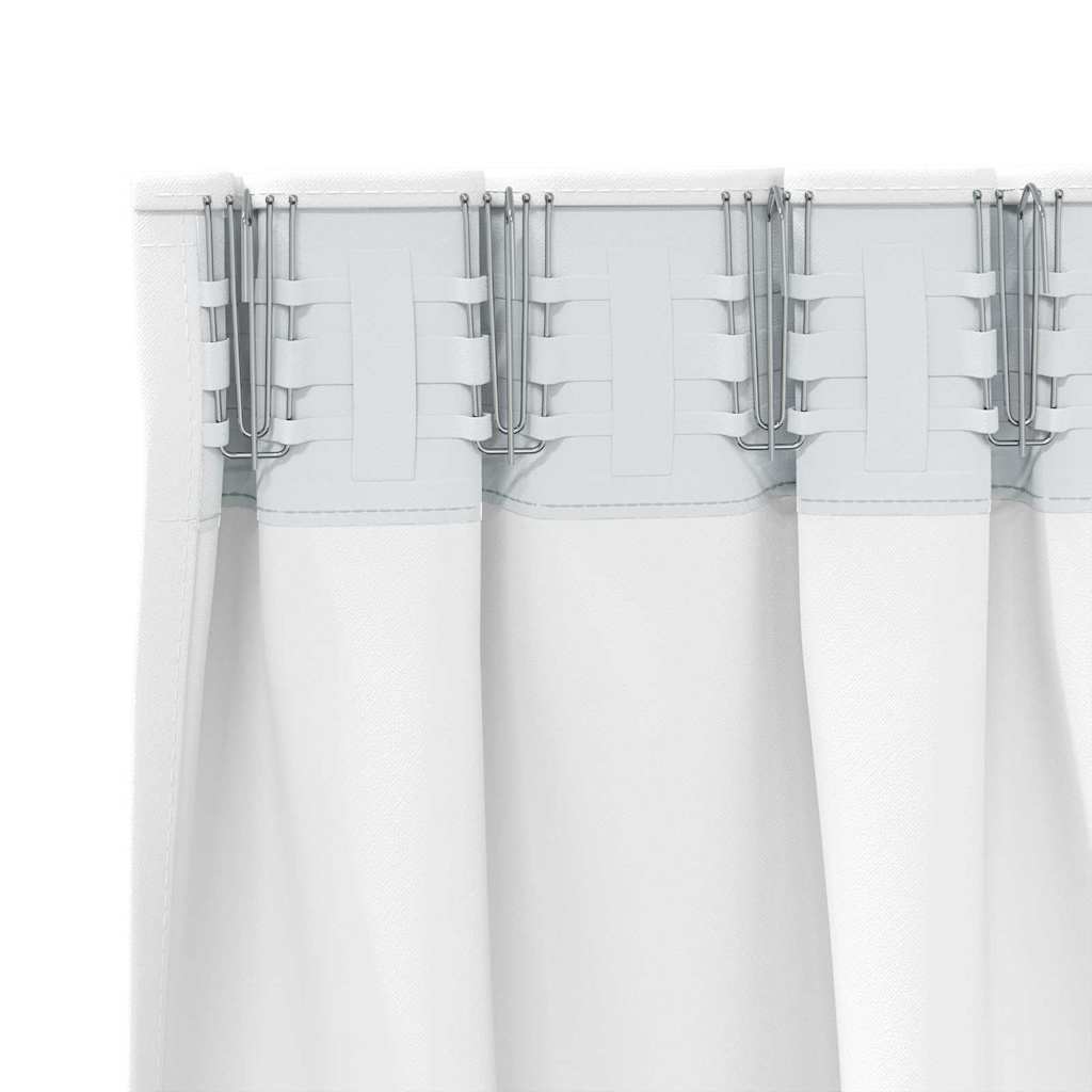 Mørkleggende Gardiner med Ringer 2 pcs Klart hvit 140 x 140 cm vidaXL
