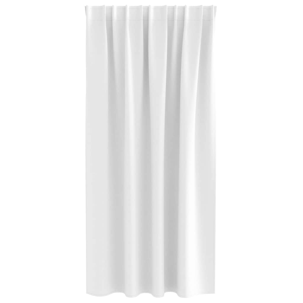 Mørkleggende Gardiner med Ringer 2 pcs Klart hvit 175 x 140 cm