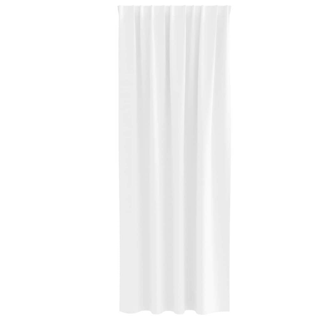Mørkleggende Gardiner med Ringer 2 pcs Ren Hvit 225 x 140 cm