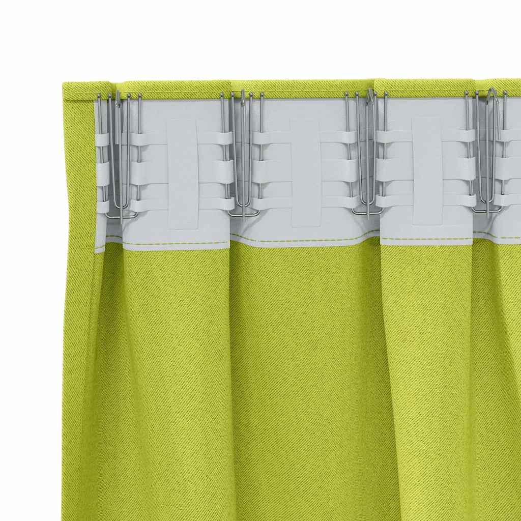 Mørkleggende Gardiner med Ringer 2 pcs grønn 175 x 140 cm