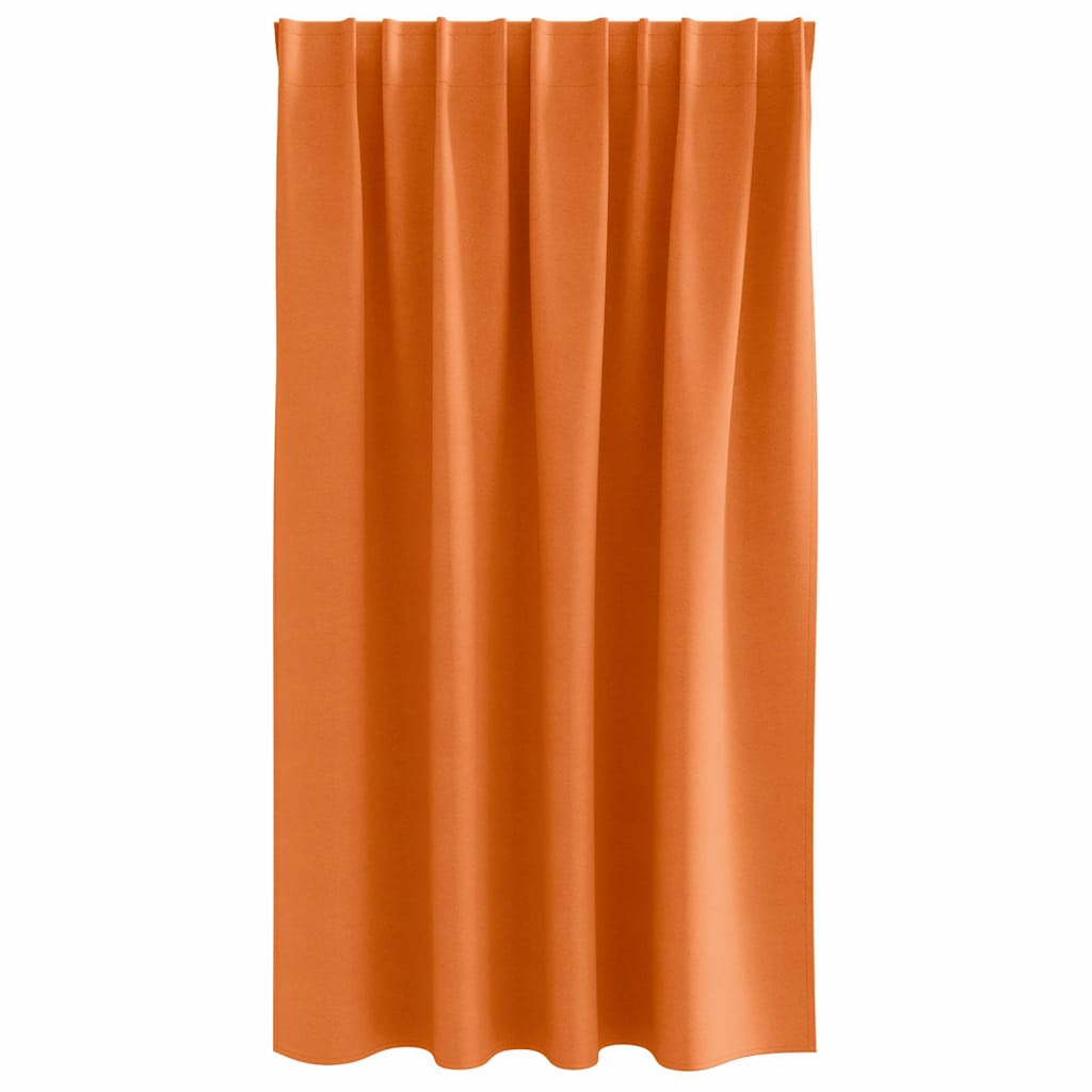 Mørkleggende Gardiner med Ringer 2 pcs Lys Oransje 140 x 140 cm vidaXL