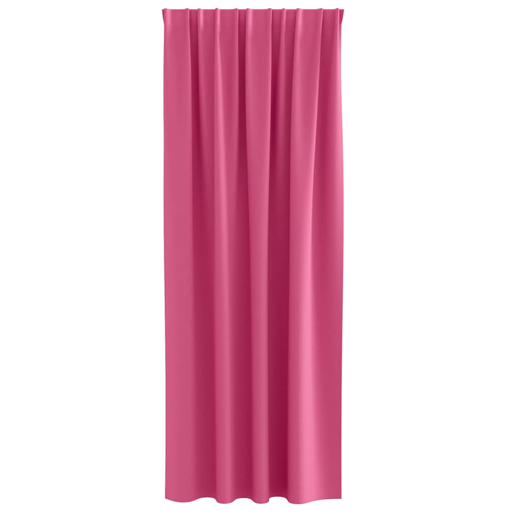 Mørkleggende Gardiner med Ringer 2 pcs Lys Rosa 260 x 140 cm