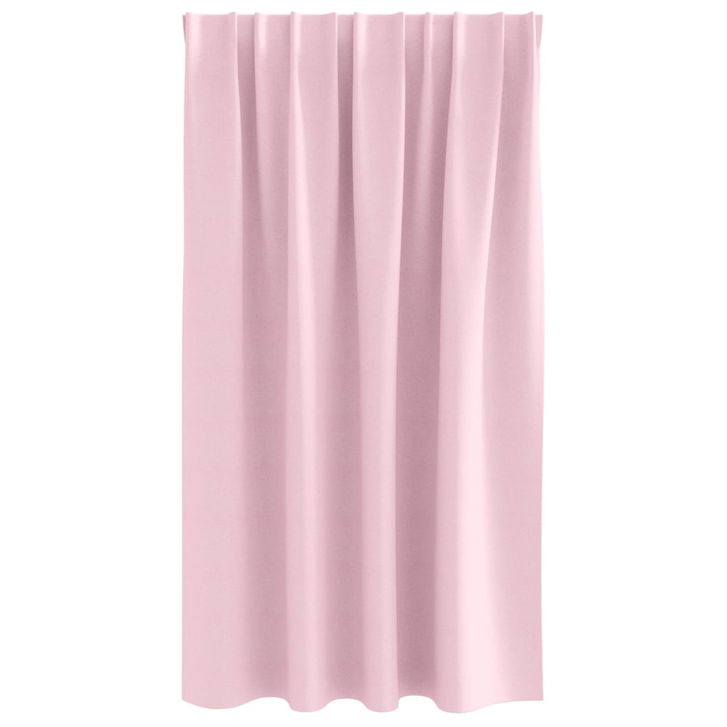 Mørkleggende Gardiner med Ringer 2 pcs Babyrosa 140 x 140 cm