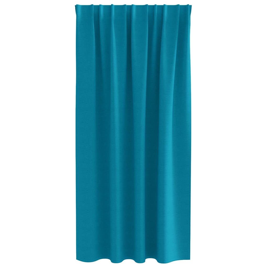 Mørkleggende Gardiner med Ringer 2 pcs Turkis 175 x 140 cm