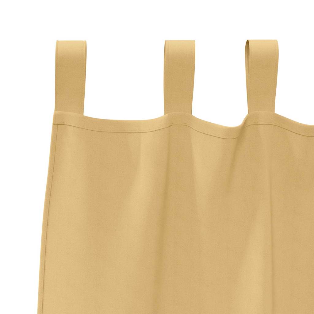 Mørkleggende Gardiner med Ringer 2 pcs Beige 225 x 140 cm
