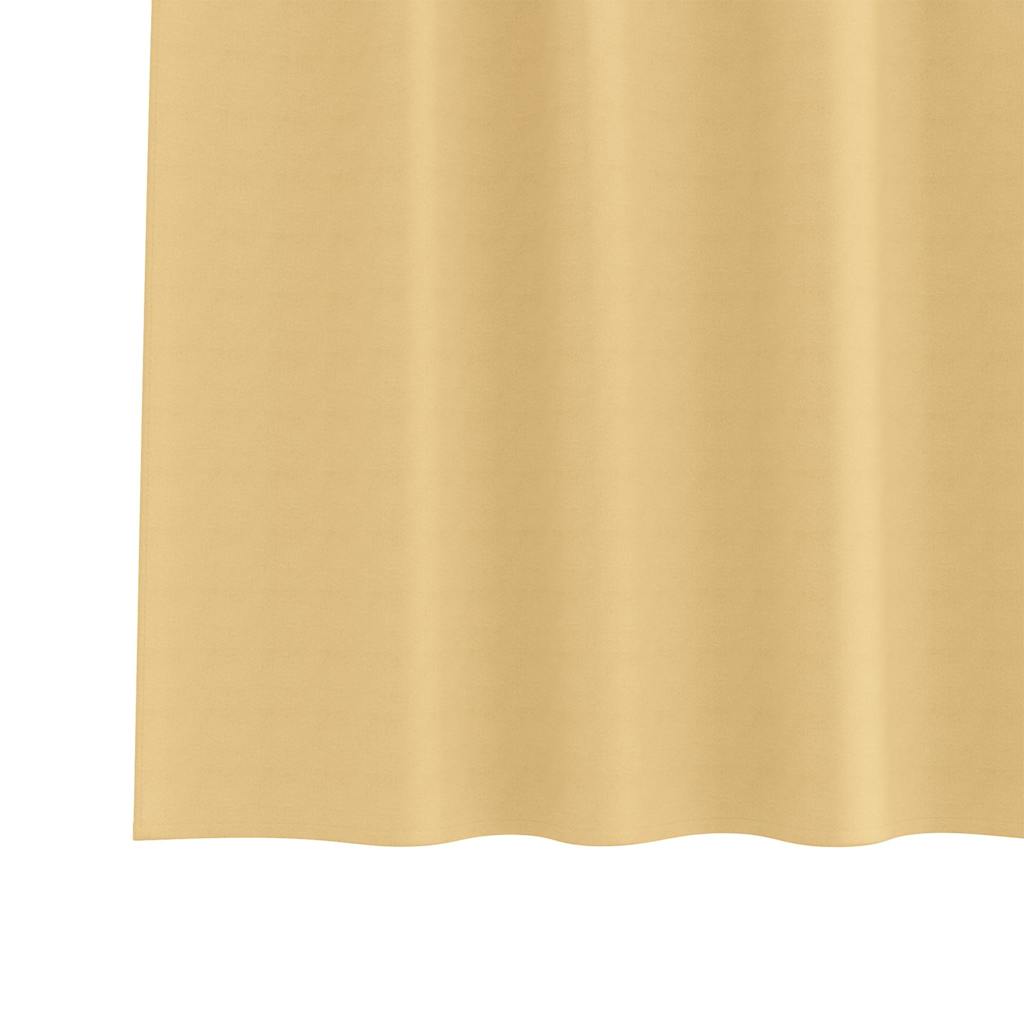 Mørkleggende Gardiner med Ringer 2 pcs Beige 225 x 140 cm