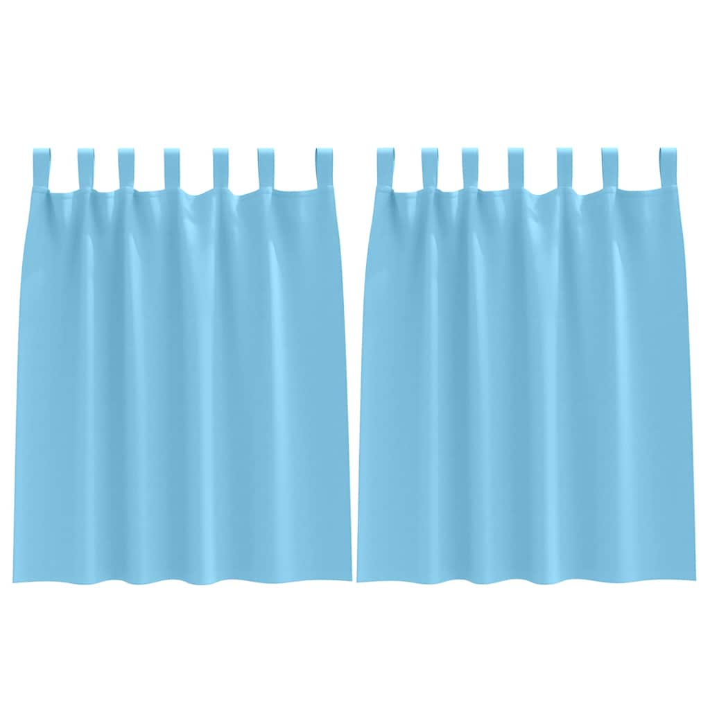 Mørkleggende Gardiner med Ringer 2 pcs Lys blå 140 x 140 cm