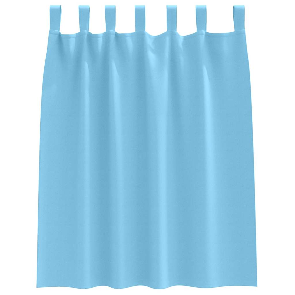 Mørkleggende Gardiner med Ringer 2 pcs Lys blå 140 x 140 cm